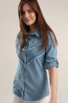 Pattaya Kadın Püsküllü Uzun Kollu Kot Gömlek Y20S110-3328