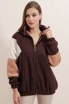 Pattaya Kadın Renk Bloklu Dik Yaka Polar Sweatshirt P22W191-5368
