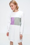 Pattaya Kadın Renk Bloklu Şardonlu Sweatshirt Elbise P21S110-83355