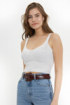 Pattaya Kadın Selanik Örgü Crop Bluz P21S201-2617
