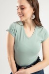 Pattaya Kadın V Yaka Basic Tişört Y20S126-10536