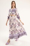 Pattaya Kadın Volanlı Çiçekli Uzun Elbise Y20S110-1947
