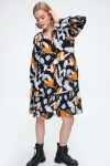 Pattaya Kadın Yaprak Desenli Fırfır Detaylı Viskon Elbise P21S110-2312