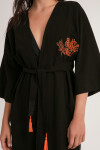 Pattaya Kadın Yıldız Nakışlı Kimono P21S201-5957