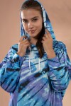 Pattaya Kadın Batik Desenli Kapşonlu Oversize Sweatshirt Elbise Y20W110-4125-38