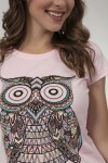 Pattaya Kadın Baykuş Baskılı Tişört Y20S150-1012