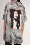 Pattaya Kadın Bob Marley Baskılı Oversize Tişört P21S201-2706