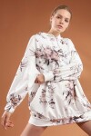 Pattaya Kadın Çiçek Baskılı Oversize Elbise Sweatshirt Y20W110-4125-5