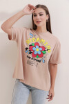 Pattaya Kadın Çiçek Baskılı Tişört P22S201-3175