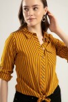 Pattaya Kadın Çizgili Önden Bağlamalı Gömlek Y20S110-3617-1