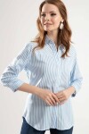 Pattaya Kadın Çizgili Uzun Kollu Gömlek Y20S110-3634