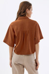Pattaya Kadın Crop Bağlamalı Keten Gömlek P21S201-2087