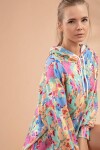Pattaya Kadın Kamuflaj Baskılı Kapşonlu Sweatshirt Elbise Y20W110-4125-24