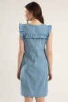 Pattaya Kadın Kolları Fırfırlı Kot Elbise Y20S110-1925
