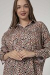 Pattaya Kadın Oversize Leopar Desenli Gömlek PTTY20S-O203