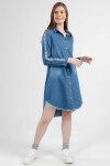 Pattaya Kadın Şeritli Kot Gömlek Elbise Y20S110-5632