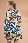 Pattaya Kadın Baskılı Kapşonlu Örme Sweatshirt Elbise Y20W110-4125-14