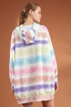 Pattaya Kadın Baskılı Kapşonlu Oversize Elbise Sweatshirt Y20W110-4125-8