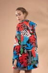 Pattaya Kadın Baskılı Kapşonlu Oversize Sweatshirt Elbise Y20W110-4125-34