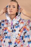 Pattaya Kadın Batik Desenli Kapşonlu Örme Sweatshirt Elbise Y20W110-4125-13