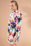 Pattaya Kadın Batik Desenli Kapşonlu Sweatshirt Elbise Y20W110-4125-12