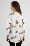 Pattaya Kadın Çita Baskılı Uzun Kollu Gömlek Y20S110-3815