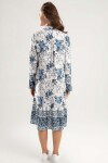Pattaya Kadın Düğme Detaylı Volanlı Çiçekli Elbise Y20S110-1960