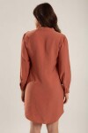Pattaya Kadın Mini Hakim Yaka Uzun Kollu Gömlek Elbise P21S110-5965
