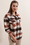 Pattaya Kadın Oversize Ekoseli Oduncu Gömlek P22W110-63102-1