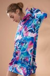 Pattaya Kadın Renkli Baskılı Kapşonlu Sweatshirt Elbise Y20W110-4125-32